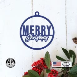 Speed Fabrication Merry Christmas Metal Ornament - Holiday Decor
