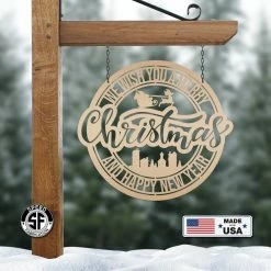 Speed Fabrication Metal Santa Claus Christmas Sign - Holiday Decor Christmas Metal Signs