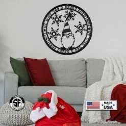 Speed Fabrication Christmas Gnome Metal Sign, Cute Gnome Sign Christmas Metal Signs