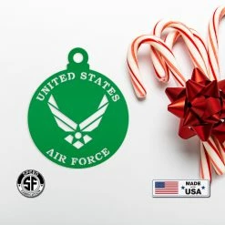 Speed Fabrication Metal US Air Force Ornament, Made In The USA, Christmas Decor Christmas Metal Signs
