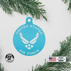Speed Fabrication Metal US Air Force Ornament, Made In The USA, Christmas Decor Christmas Metal Signs