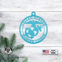 Speed Fabrication Metal US Marine Corps Ornament - Christmas Decor
