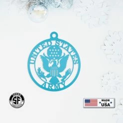 Speed Fabrication Metal US Army Ornament - Christmas Decor Christmas Metal Signs