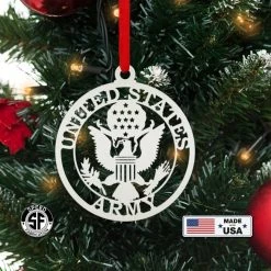 Speed Fabrication Metal US Army Ornament - Christmas Decor Christmas Metal Signs