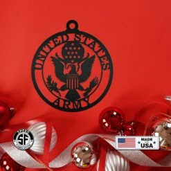 Speed Fabrication Metal US Army Ornament - Christmas Decor Christmas Metal Signs