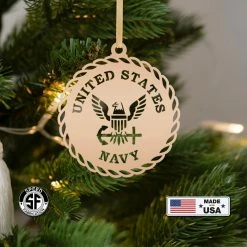Speed Fabrication Christmas Metal Signs Metal US Navy Ornament - Christmas Decor