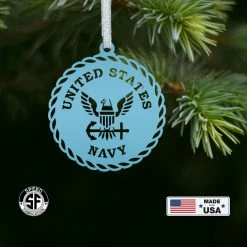Speed Fabrication Christmas Metal Signs Metal US Navy Ornament - Christmas Decor