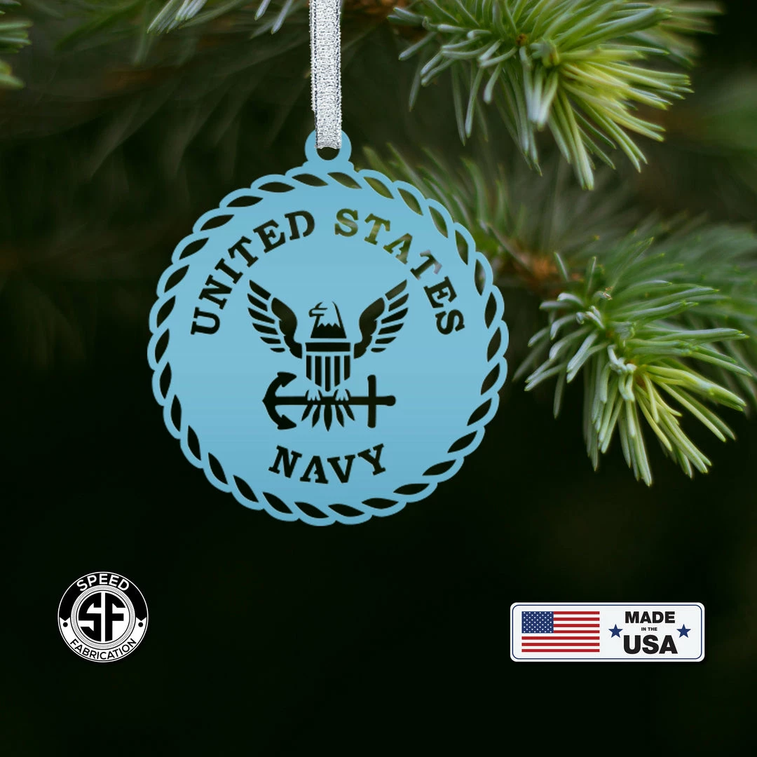 Speed Fabrication Christmas Metal Signs Metal US Navy Ornament - Christmas Decor