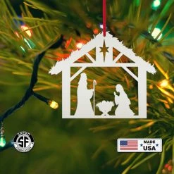 Speed Fabrication Christmas Metal Signs Metal Christmas Nativity Scene Ornament - Holiday Decor