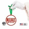 Speed Fabrication Merry Christmas Metal Ornament - Holiday Decor